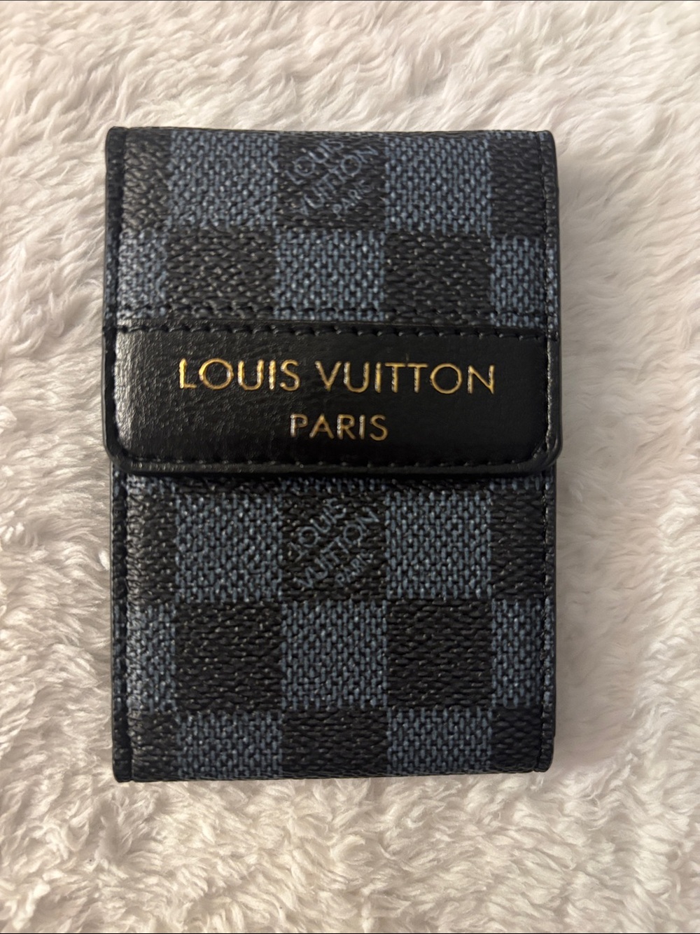 Brand New !! ( FASHION )Men's Black & Gray Damier Card Holder